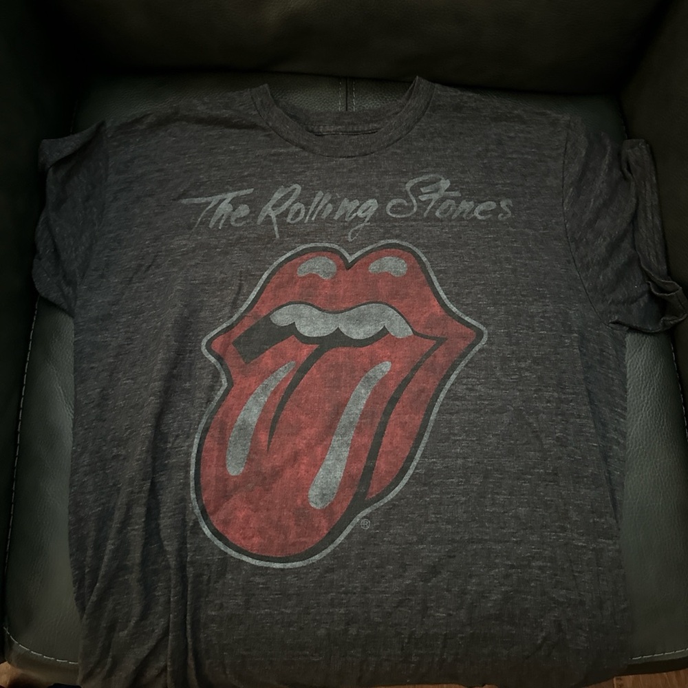 The Rolling Stones Dark Gray Tee with Red Logo